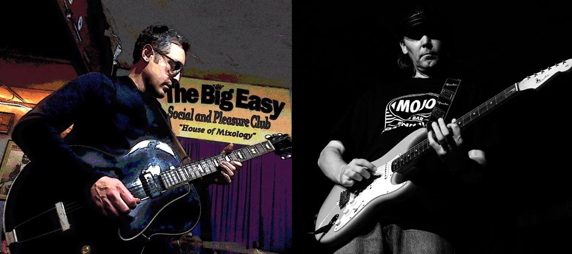 Tony Vega and Alan Haynes playing guitar at the Big Easy