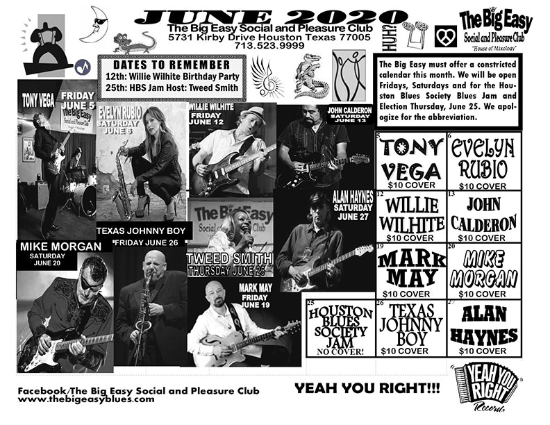 The Big Easy Calendar June 2020