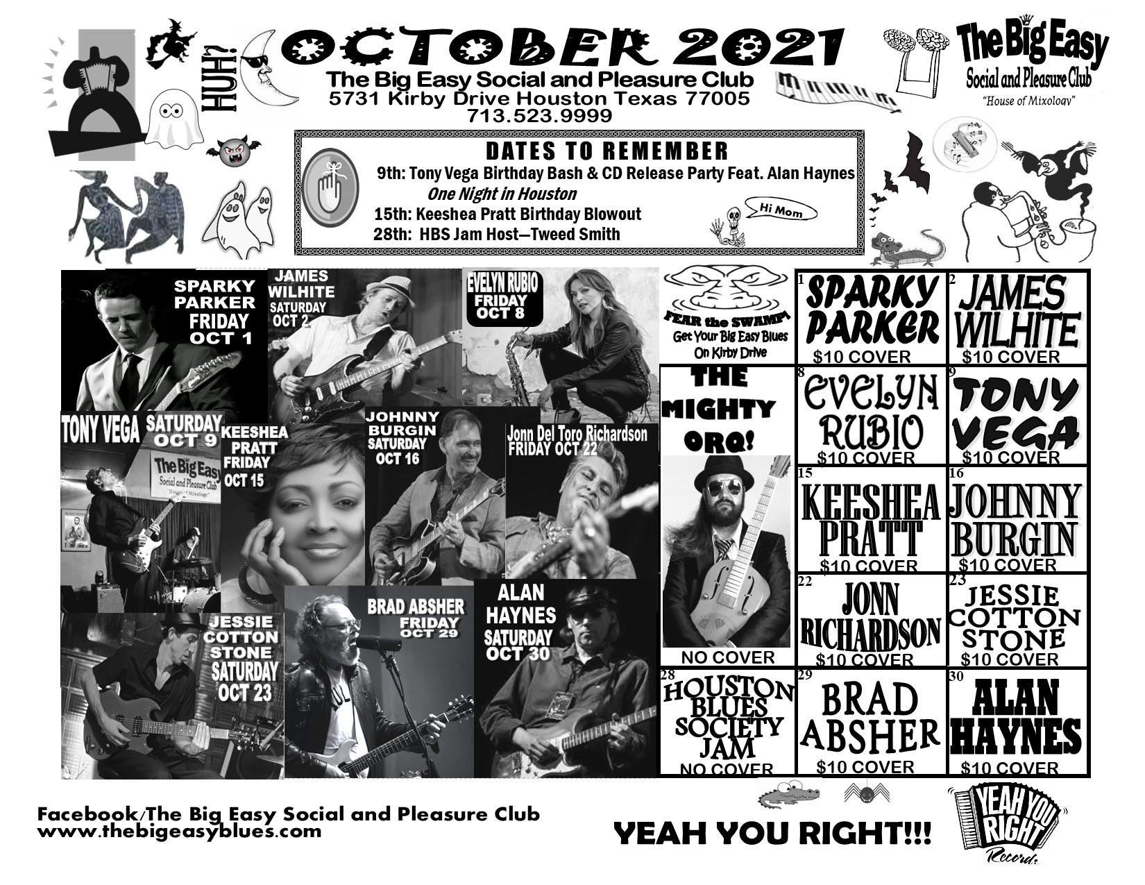 The Big Easy Calendar October 2021