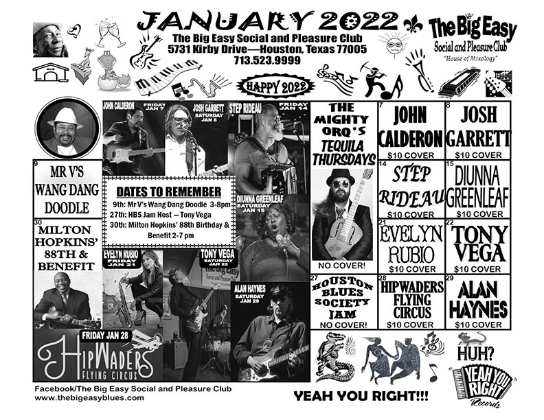 The Big Easy Calendar January 2022