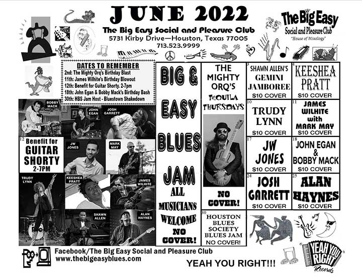 June 2022 Big Easy Calendar