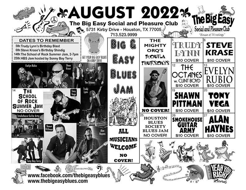 August 2022 Big Easy Calendar