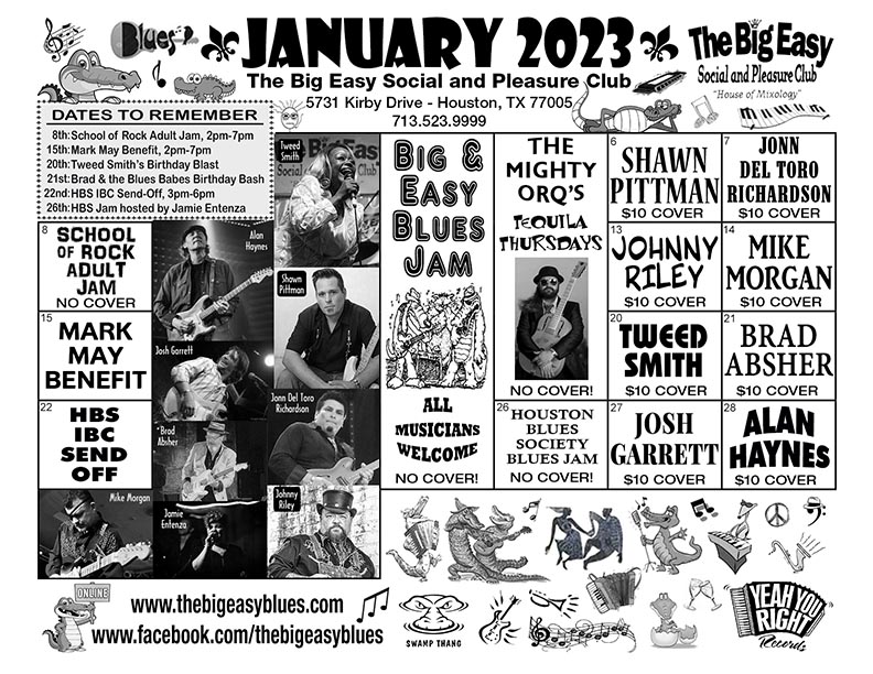 The Big Easy Calendar January 2023