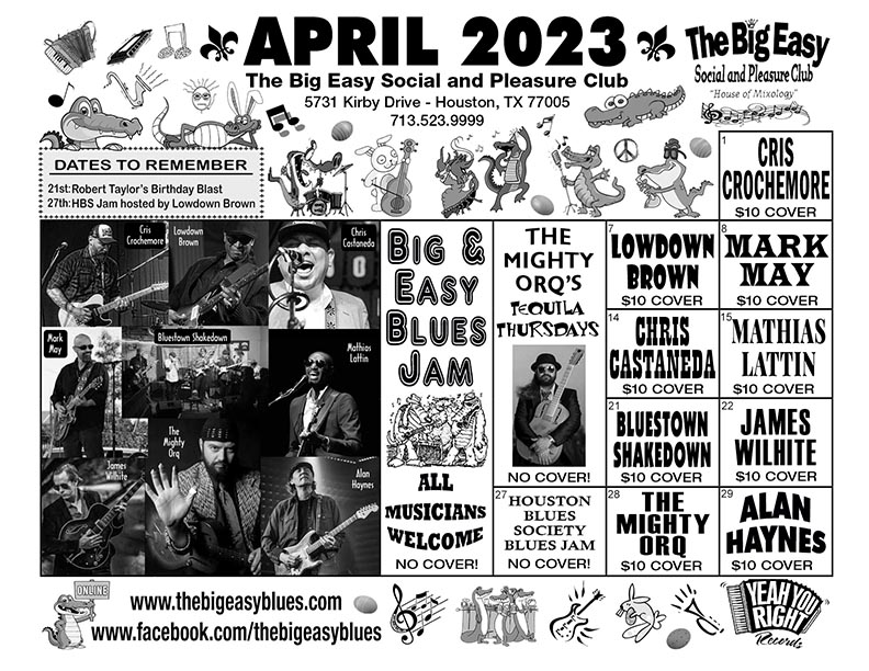 The Big Easy Calendar April 2023