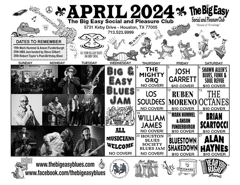 The Big Easy Calendar Apr 2024