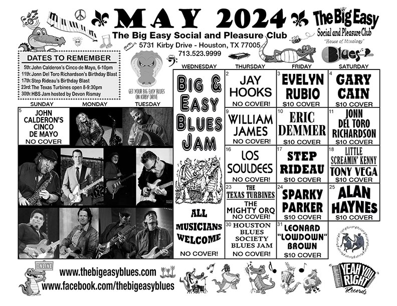 The Big Easy Calendar May 2024